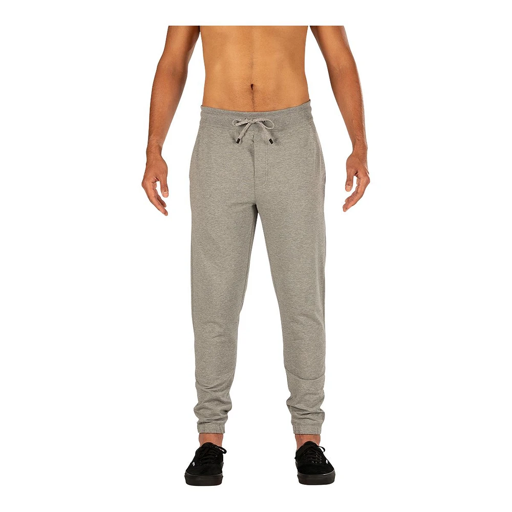 SAXX Men's Down Time Mid Weight Knit Moisture Wicking Lounge Pants with Drawstring - Black