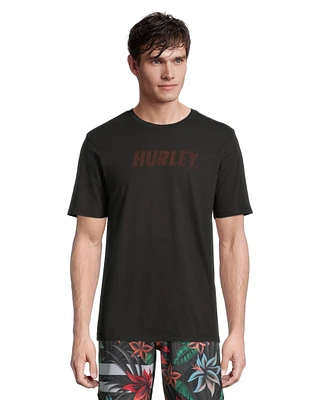 Hurley Men's Everyday Fastlane T Shirt, Short Sleeve, Crew Neck, Cotton, Graphic