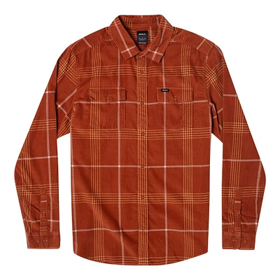 RVCA Men's Blues Walk Cord Long Sleeve Shirt