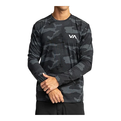 RVCA Sport Men's Vent T Shirt, Long Sleeve, Crew Neck, Cotton, Athletic