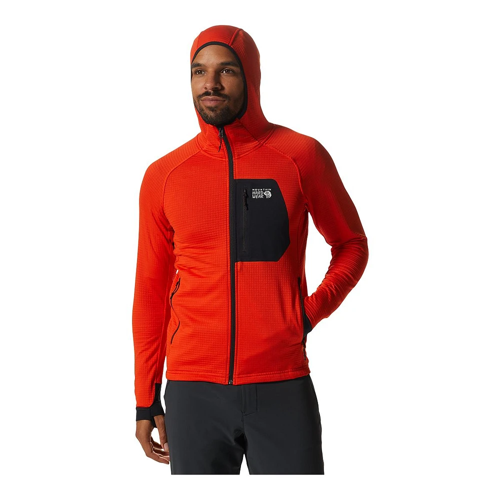 Mountain Hardwear Men's Polartec Power Grid Full Zip Hoodie