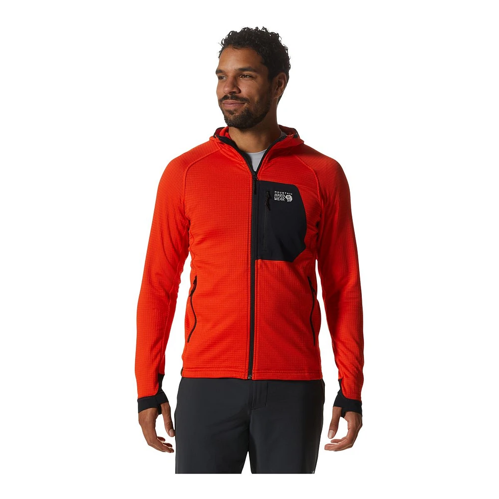 Mountain Hardwear Men's Polartec Power Grid Full Zip Hoodie