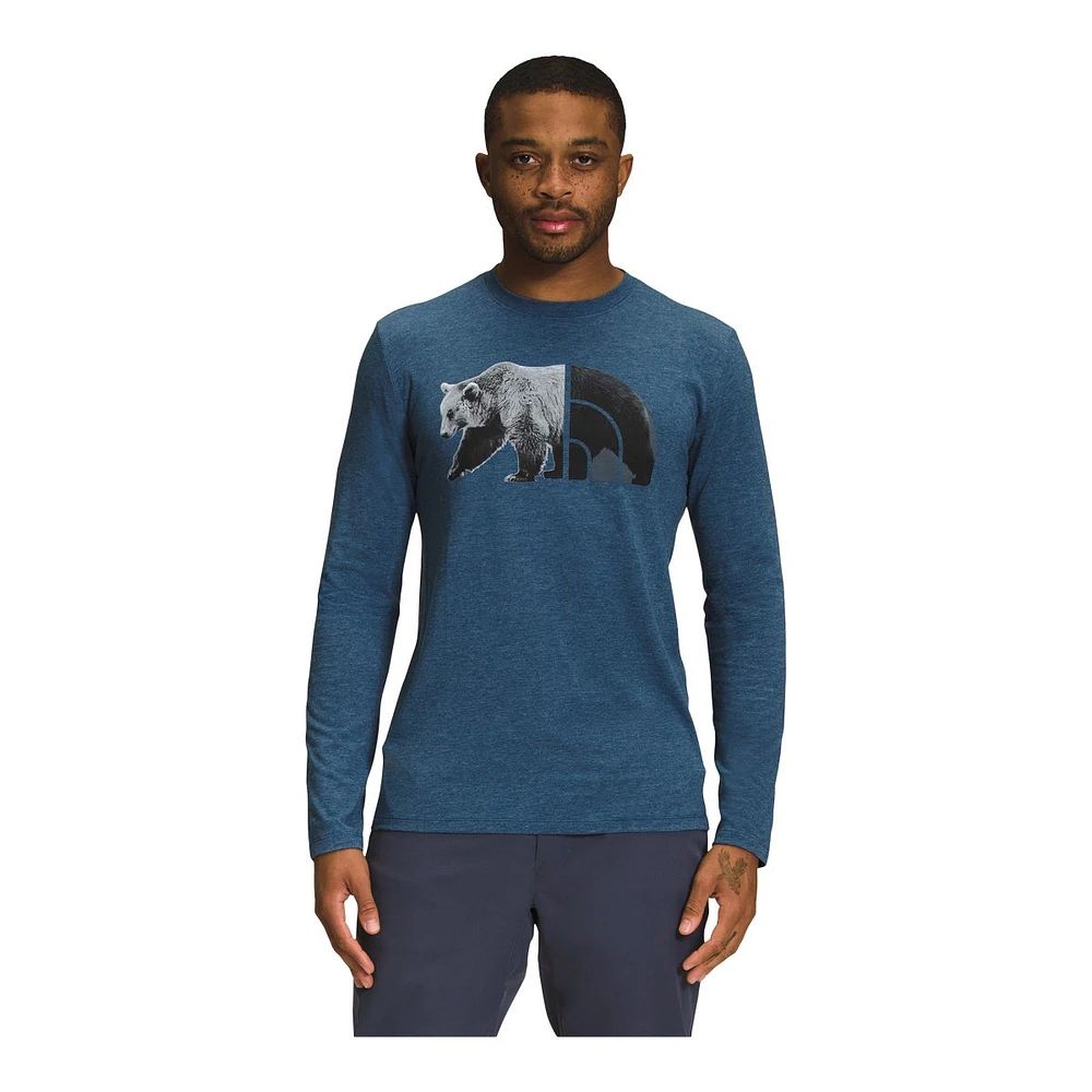 The North Face Men's Tri-Blend Bear Long Sleeve Shirt