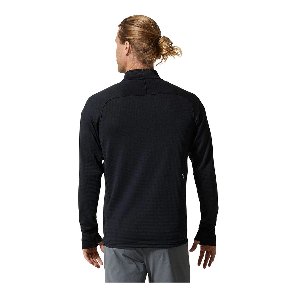 Mountain Hardwear Men's Polartec Power Grid 1/2 Zip Long Sleeve Top