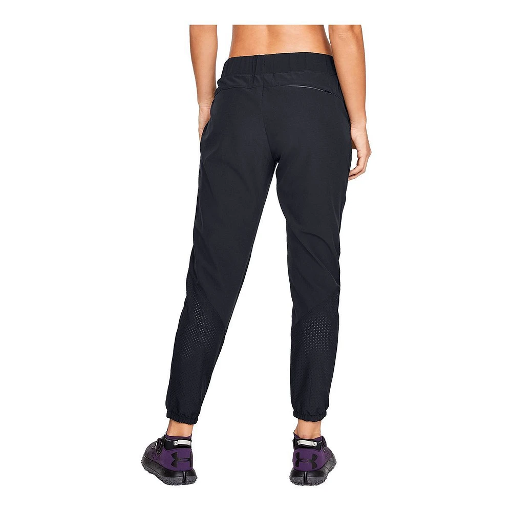 Under Armour Women's Fusion Pants, Hiking, Outdoor, Loose Fit, Tapered, Lightweight