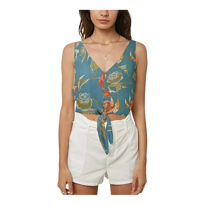 O'Neill Women's Zera Floral Tie Front Tank