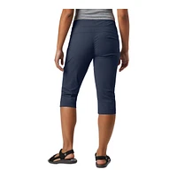 Columbia Women's Anytime Outdoor Capri Pants, Hiking, Casual, Mid Rise, Stretch