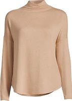 Ripzone Women's Rylee Long Sleeve Mock Neck Casual Shirt, Plus