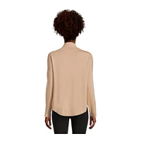 Ripzone Women's Rylee Long Sleeve Mock Neck Casual Shirt, Plus