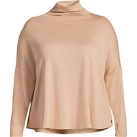 Ripzone Women's Rylee Long Sleeve Mock Neck Casual Shirt, Plus