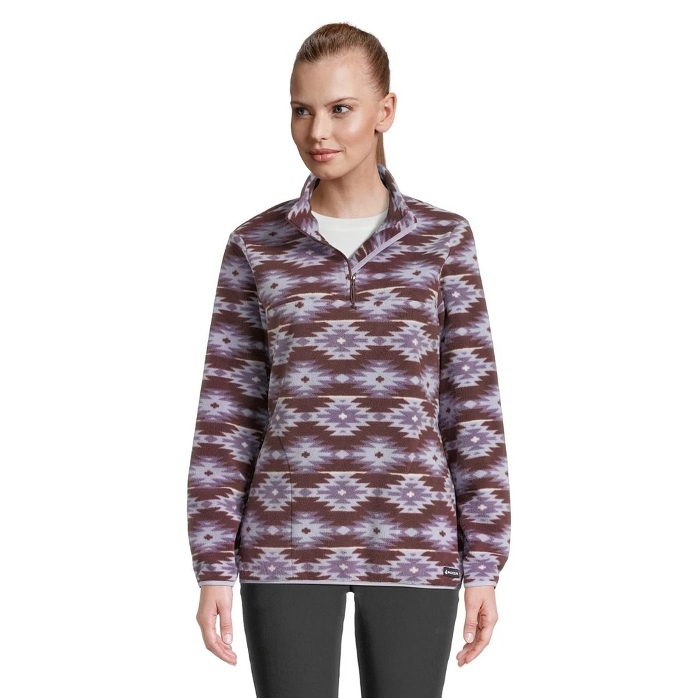 Woods Women's Blakiston Quarter Zip Fleece Sweatshirt, Relaxed Fit