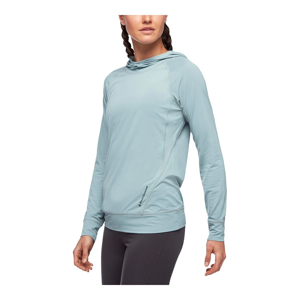 Black Diamond Women's Alpenglow Pullover Hoodie, UPF 50+