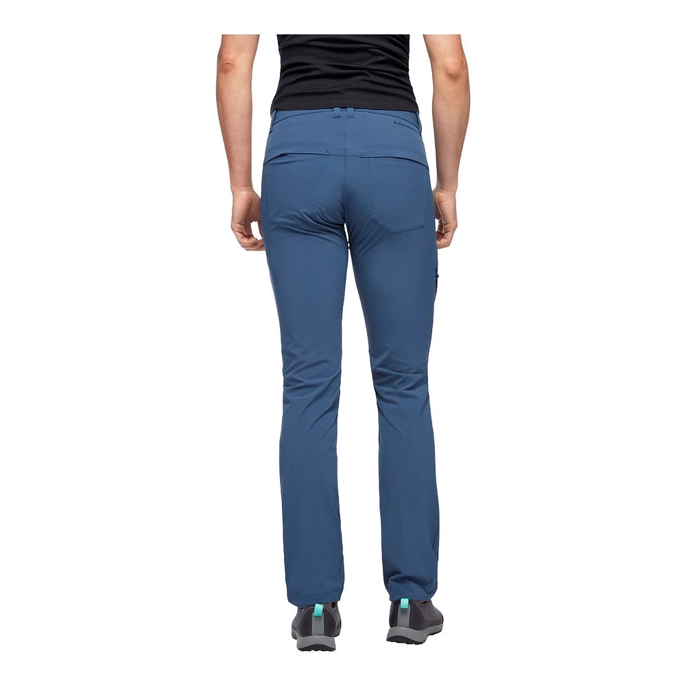 Black Diamond Women's Alpine Light Pants, Hiking, Training, Straight Cut, Stretch