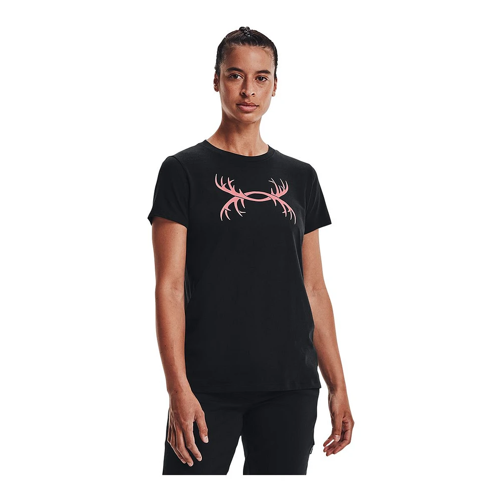 Under Armour Women's Antler Cotton Blend T Shirt, Loose Fit