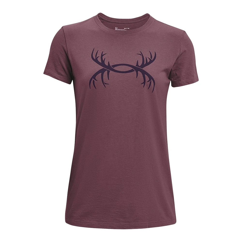 Under Armour Women's Antler Cotton Blend T Shirt, Loose Fit