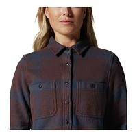 Mountain Hardwear Women's Plusher Long Sleeve Button Up Organic Cotton Plaid Shirt