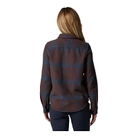 Mountain Hardwear Women's Plusher Long Sleeve Button Up Organic Cotton Plaid Shirt