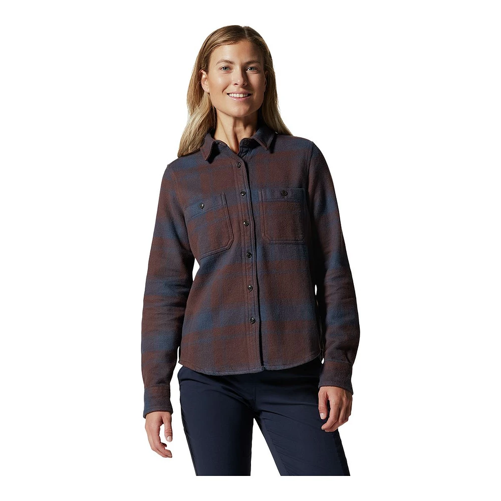 Mountain Hardwear Women's Plusher Long Sleeve Button Up Organic Cotton Plaid Shirt