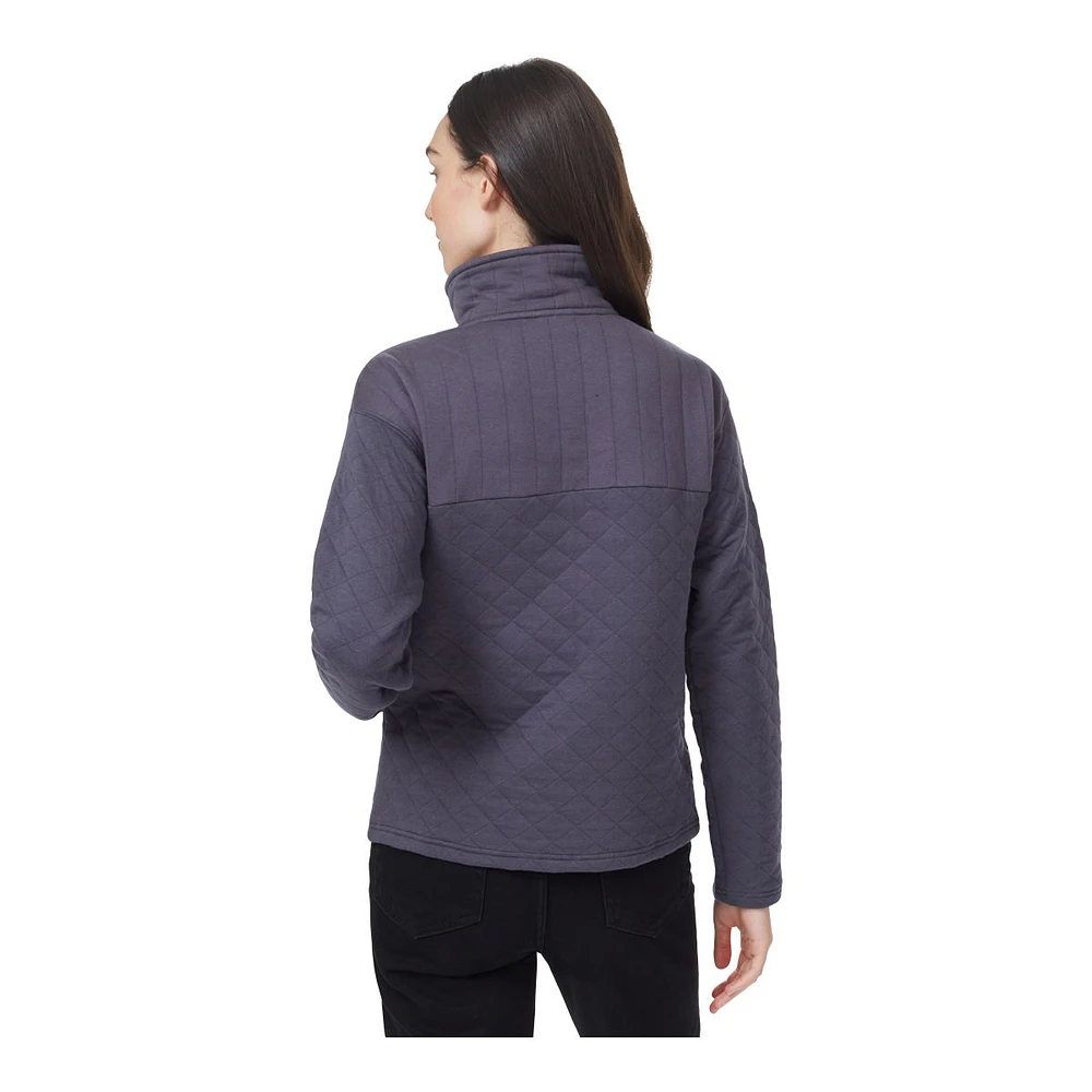 Tentree Women's 1/4 Zip Quilted Fleece