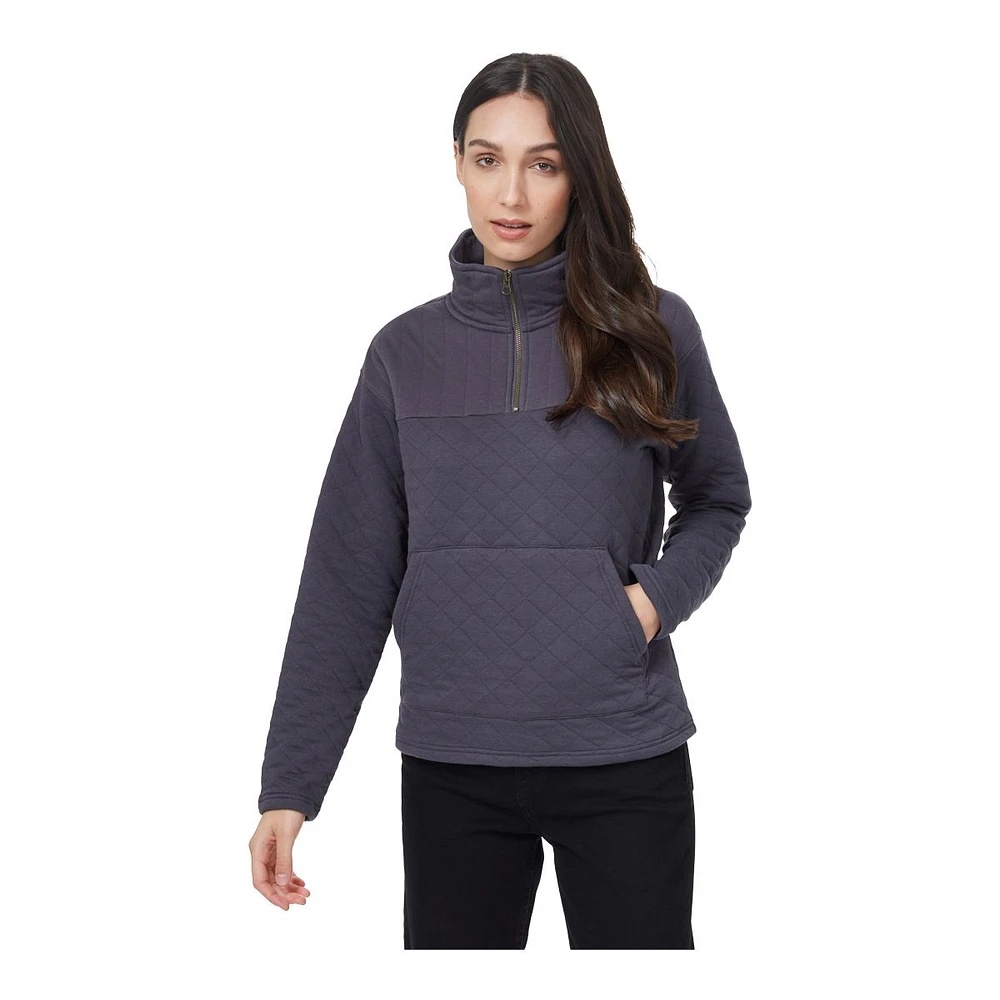 Tentree Women's 1/4 Zip Quilted Fleece