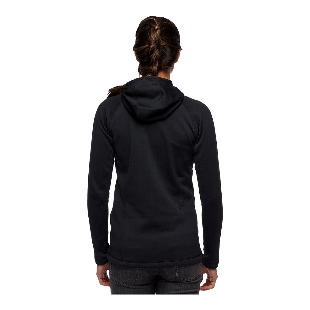 Black Diamond Women's Factor Full Zip Hoodie, Fleece, Quick-Dry