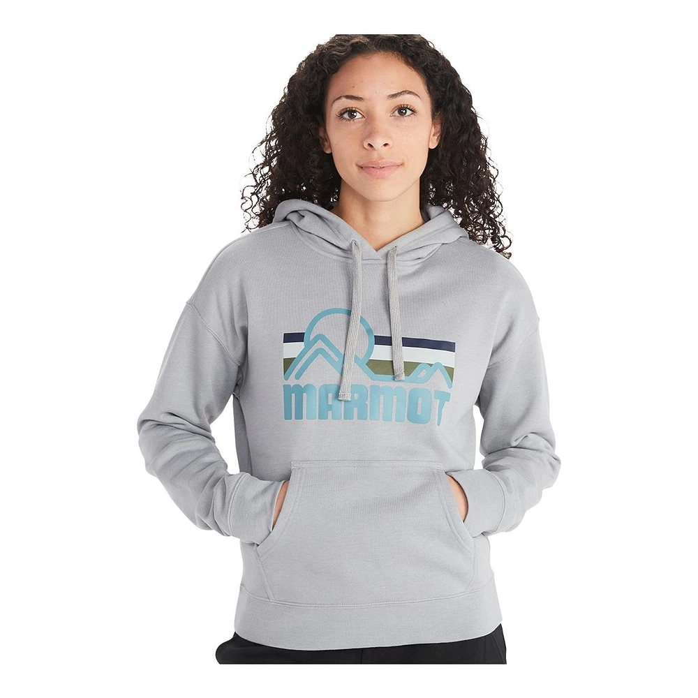 Marmot Women's Coastal Pullover Training Hoodie, Fleece, Kangaroo Pocket