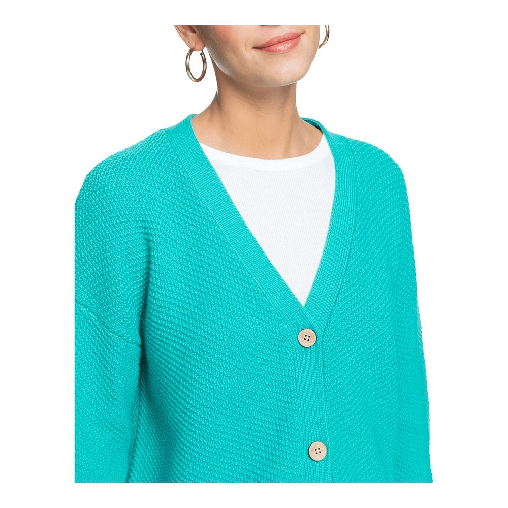 Roxy Women's Wonder Time Button Up Cardigan