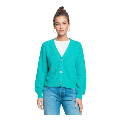 Roxy Women's Wonder Time Button Up Cardigan