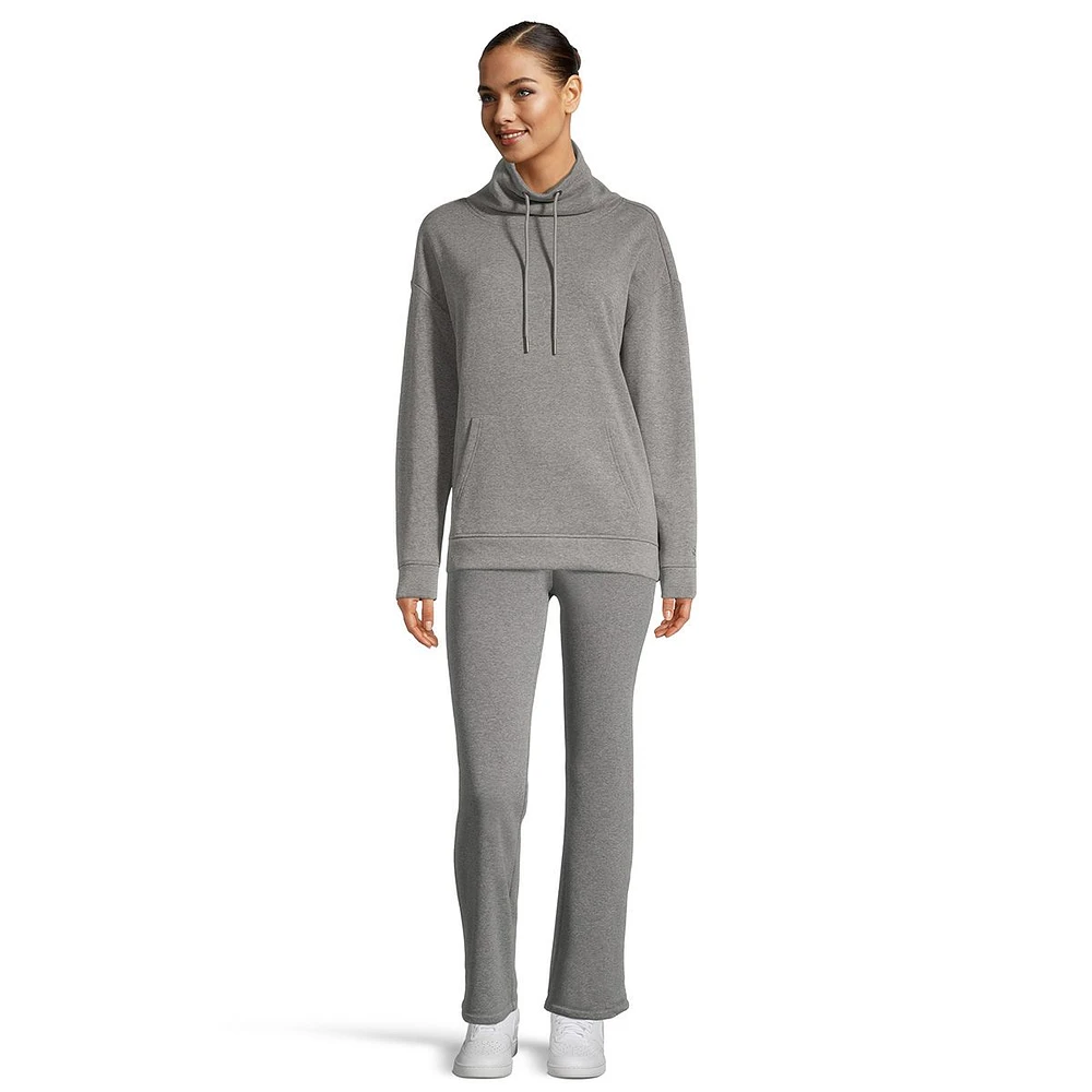 Everyday Sunday Women's The Warm Funnel Neck Fleece  Sweatshirt, Kangaroo Pocket