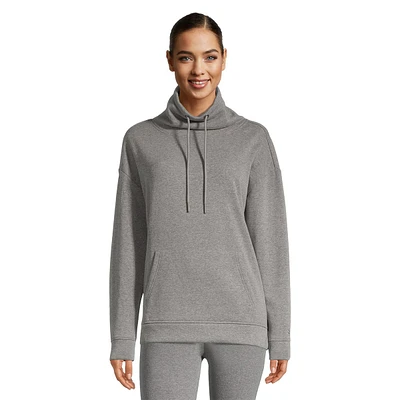 Everyday Sunday Women's The Warm Funnel Neck Fleece  Sweatshirt, Kangaroo Pocket