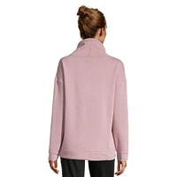 Everyday Sunday Women's The Warm Funnel Neck Fleece  Sweatshirt, Kangaroo Pocket