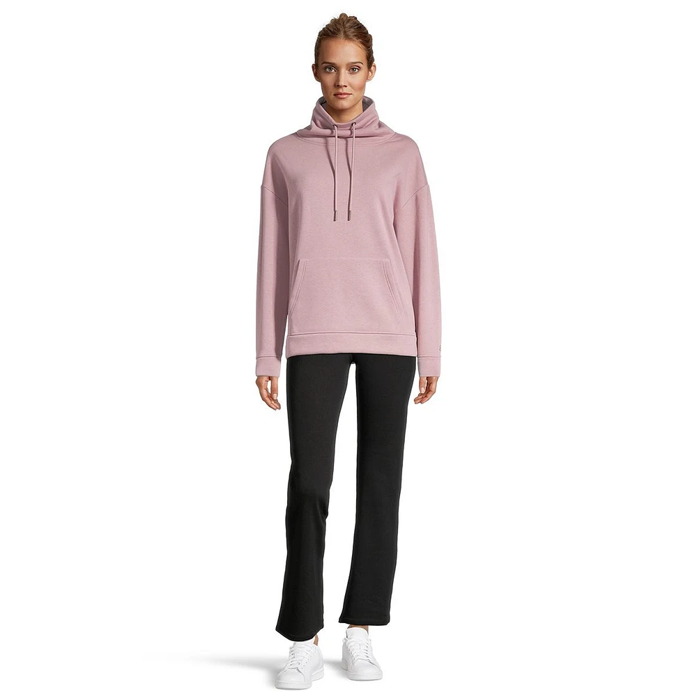 Everyday Sunday Women's The Warm Funnel Neck Fleece  Sweatshirt, Kangaroo Pocket