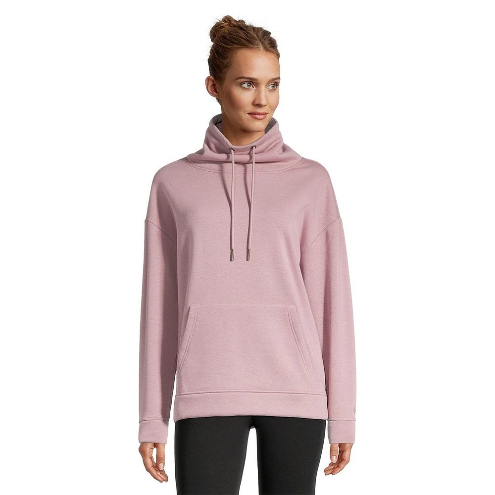 Everyday Sunday Women's The Warm Funnel Neck Fleece  Sweatshirt, Kangaroo Pocket