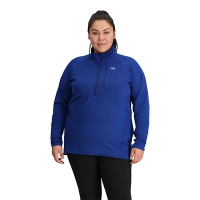 Outdoor Research Women's Plus Size Vigor Grid 1/2 Zip Fleece Top