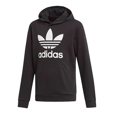 adidas Originals Boys' Trefoil Hoodie, Kids', Pullover, French Terry, Kangaroo Pocket