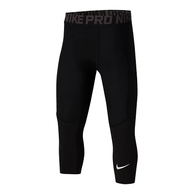 Nike Boys’ Pro Tights, Kids', 3/4 Cropped, Tapered, Athletic, Training