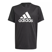 adidas Boys' Badge of Sport Basics T Shirt, Kids', Crewneck, Athletic