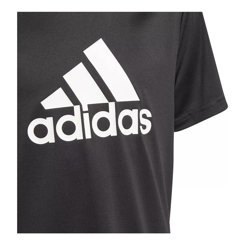 adidas Boys' Badge of Sport Basics T Shirt, Kids', Crewneck, Athletic