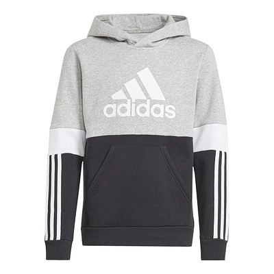 adidas Boys' Colorblock Badge of Sport Hoodie, Kids', Pullover, Fleece, Kangaroo Pocket