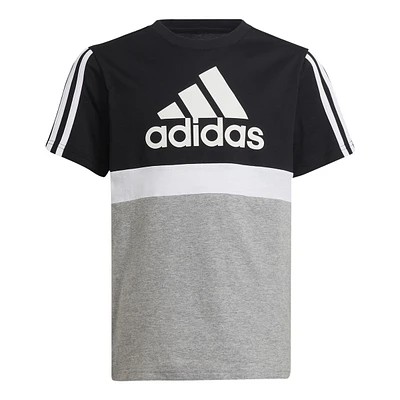 adidas Boys' Colorblock T Shirt, Kids', Crewneck