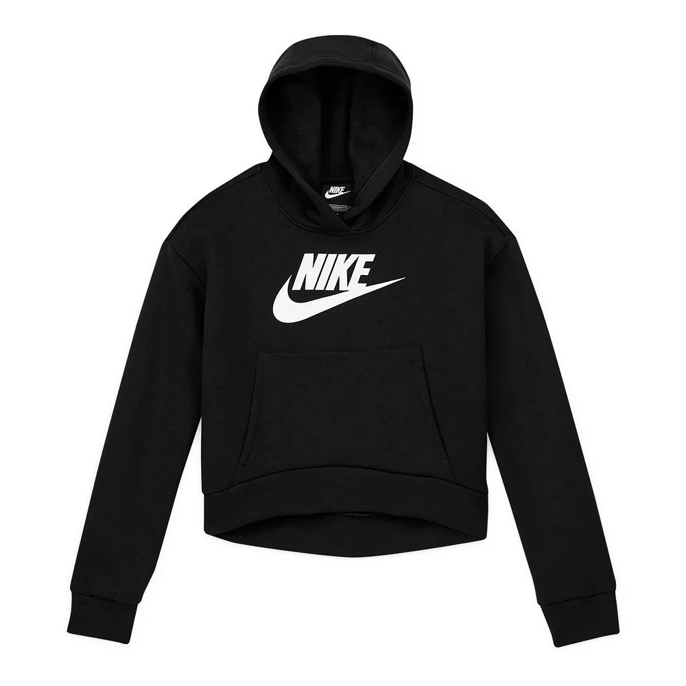 Nike Girls' Club Hoodie, Kids', Pullover, Fleece, Kangaroo Pocket