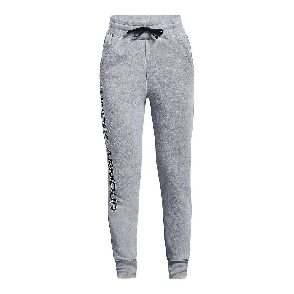 Under Armour Girls' Rival Fleece Sweatpants, Kids', Jogger, Tapered, Cuffed