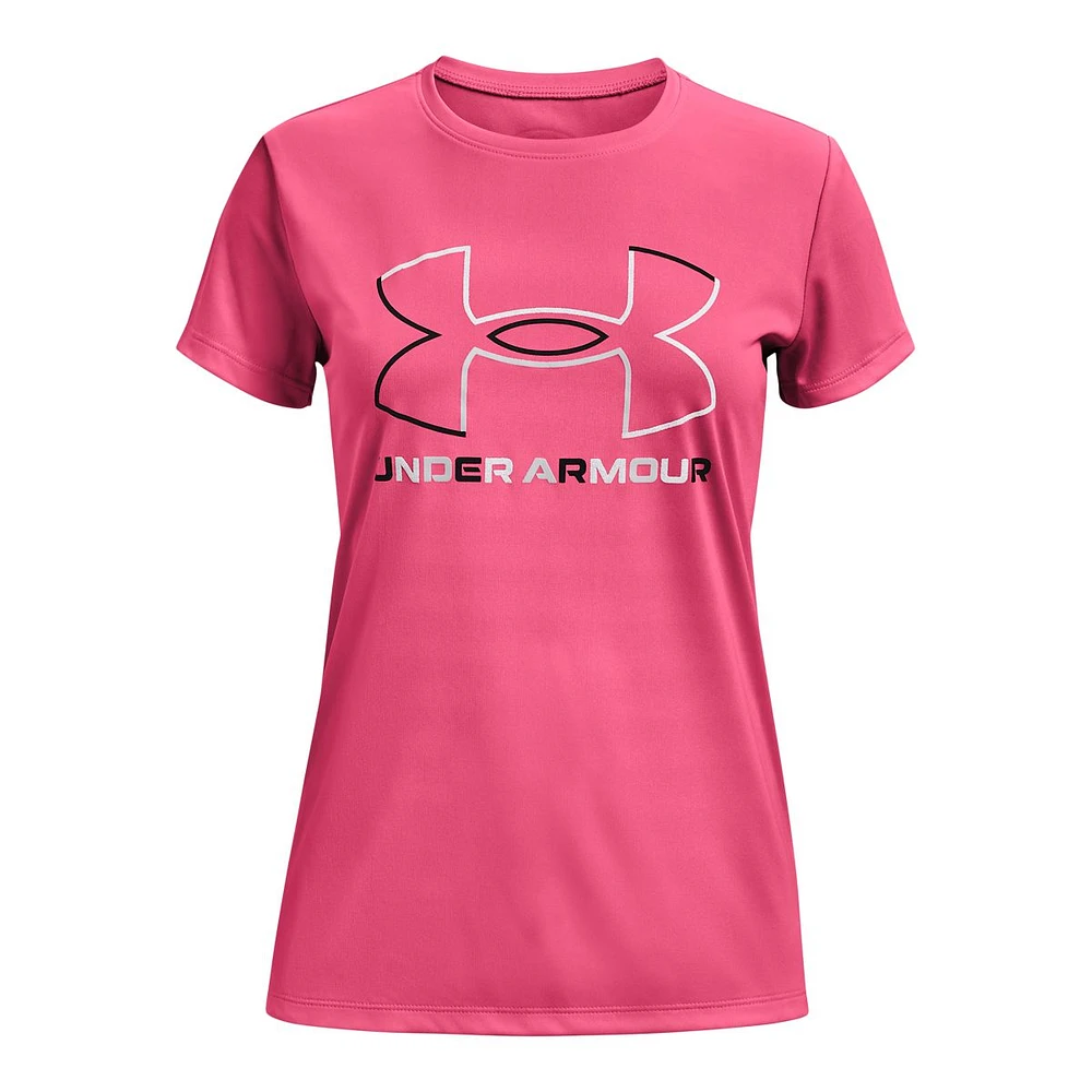 Under Armour Girls' Tech Big Logo Solid T Shirt