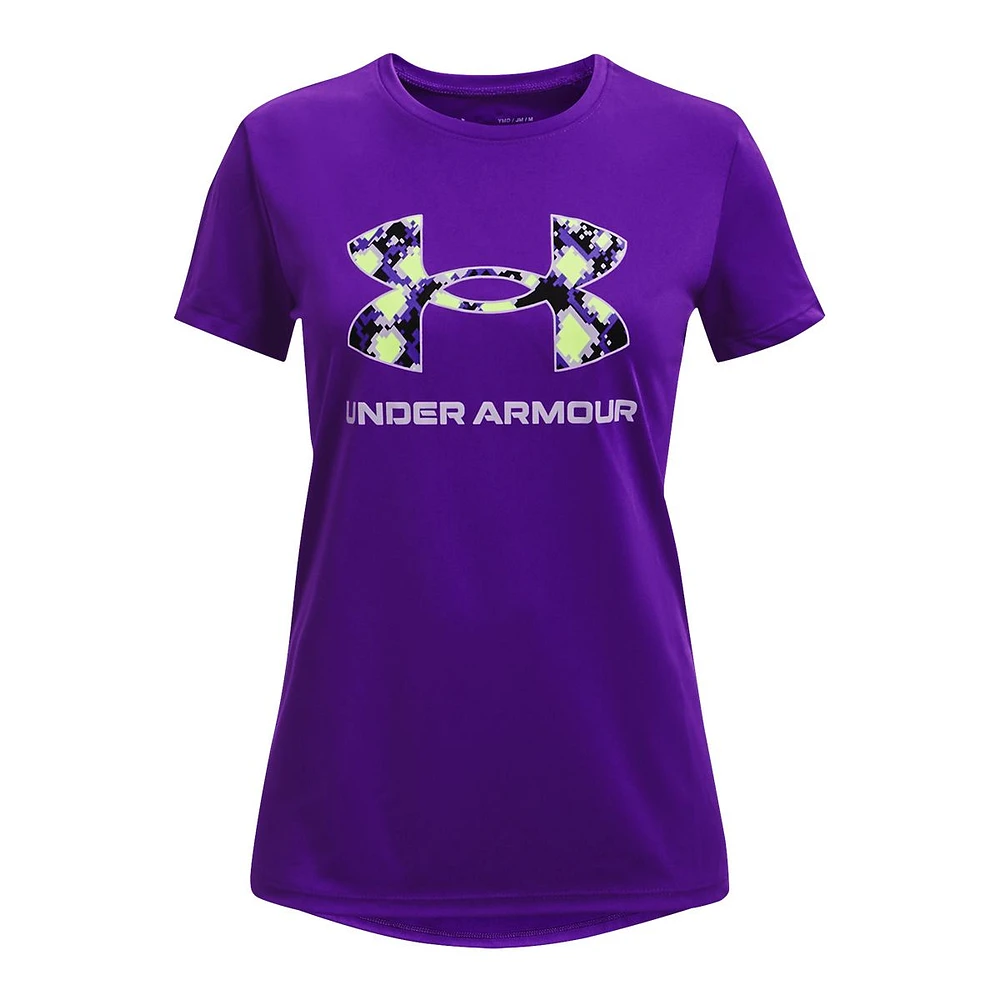 Under Armour Girls' Tech Big Logo Solid T Shirt