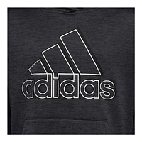 Adidas Girls' Melange Hoodie, Kids', Pullover, Fleece, Kangaroo Pocket