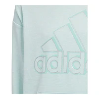 Adidas Girls' Melange Hoodie, Kids', Pullover, Fleece, Kangaroo Pocket