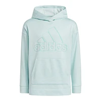 Adidas Girls' Melange Hoodie, Kids', Pullover, Fleece, Kangaroo Pocket