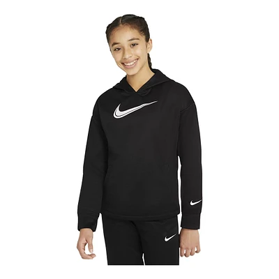 Nike Girls' Therma-Fit Hoodie, Kids', Pullover, Kangaroo Pocket