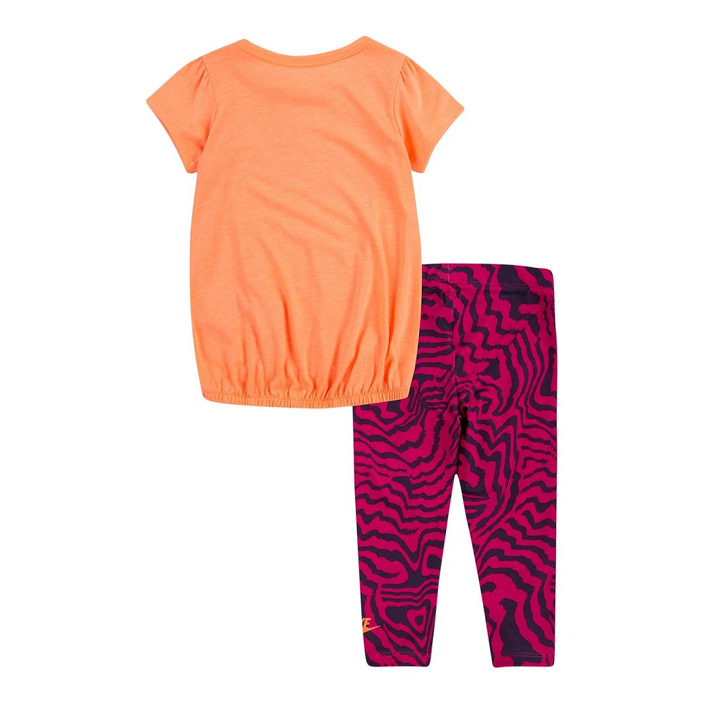 Nike Toddler Girls' 2-4 Tunic And Leggings Crossdye Set