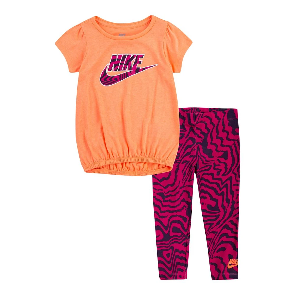 Nike Toddler Girls' 2-4 Tunic And Leggings Crossdye Set